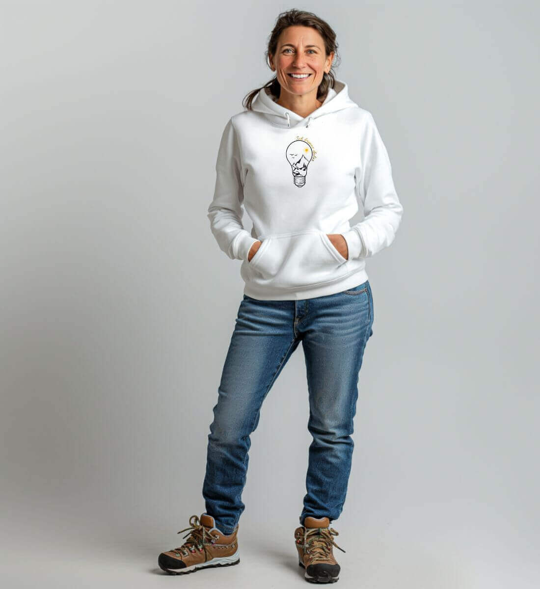 Ich brenne dafür | Unisex Organic Hoodie von Rad&Rucksack - weitere Modelansicht 2