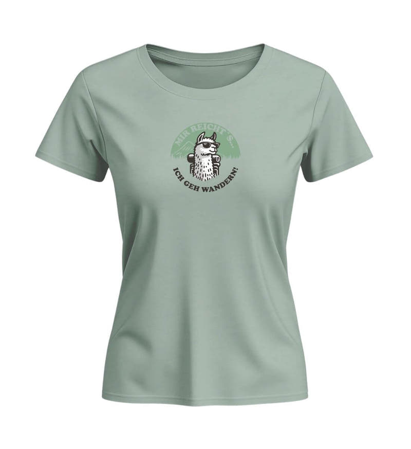 Ich geh wandern | Damen Premium Organic T-Shirt (Fitted) in Aloe von Rad&Rucksack