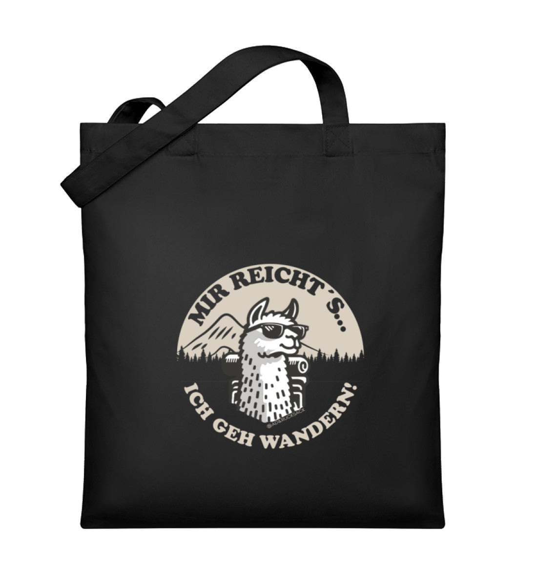 Ich geh wandern |  Organic Jutebeutel in Schwarz von Rad&Rucksack