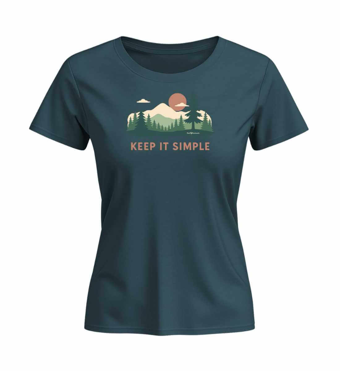 Keep it Simple | Damen Premium Organic T-Shirt (Fitted) in Stargazer von Rad&Rucksack