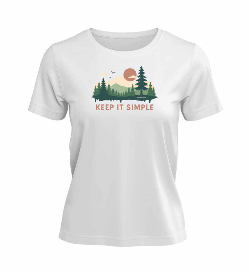 Keep it Simple | Damen Premium Organic T-Shirt in White von Rad&Rucksack