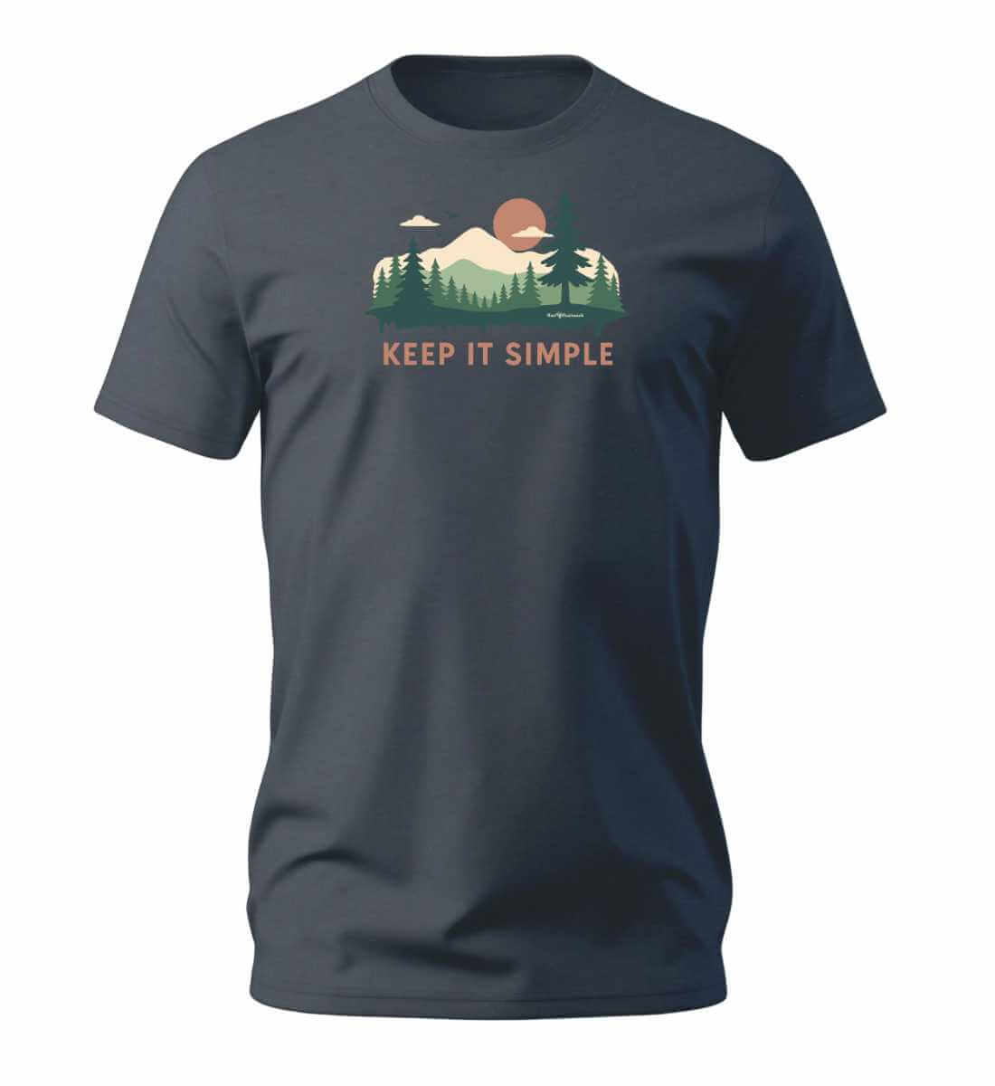 Keep it Simple | Herren Premium Organic T-Shirt in India Ink Grey von Rad&Rucksack