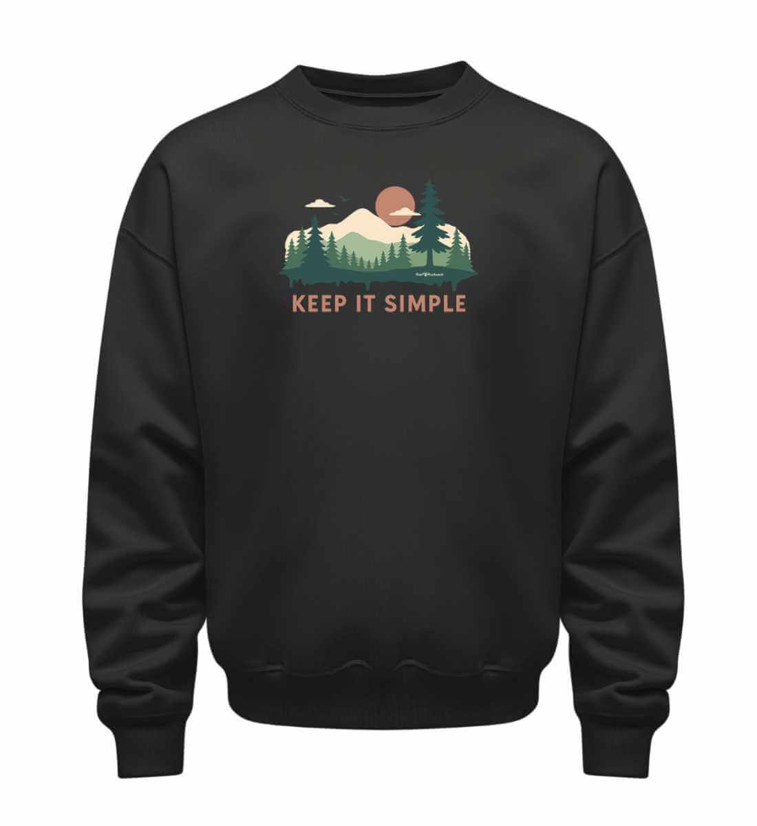 Keep it Simple | Unisex Organic Pullover in Black von Rad&Rucksack