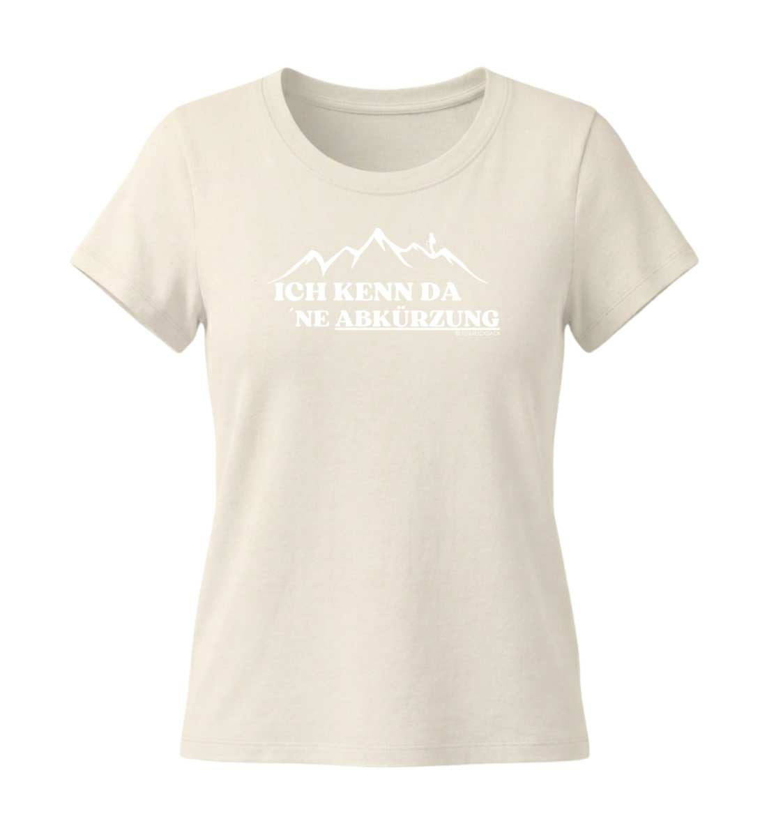 Kenn da ne Abkürzung | Damen Premium Organic T-Shirt (Fitted) in Natural Raw von Rad&Rucksack