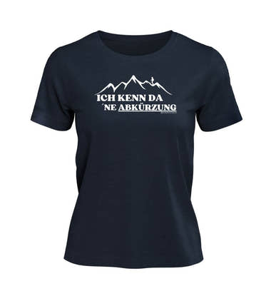 Kenn Da Ne Abkürzung T-Shirt Damen Dunkelblau (French Navy) – Produktbild (100% Bio-Baumwolle) von Rad&Rucksack