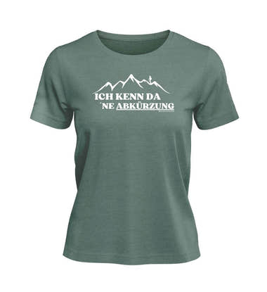 Kenn Da Ne Abkürzung T-Shirt Damen Meeresgrün (Green Bay) – Produktbild (100% Bio-Baumwolle) von Rad&Rucksack