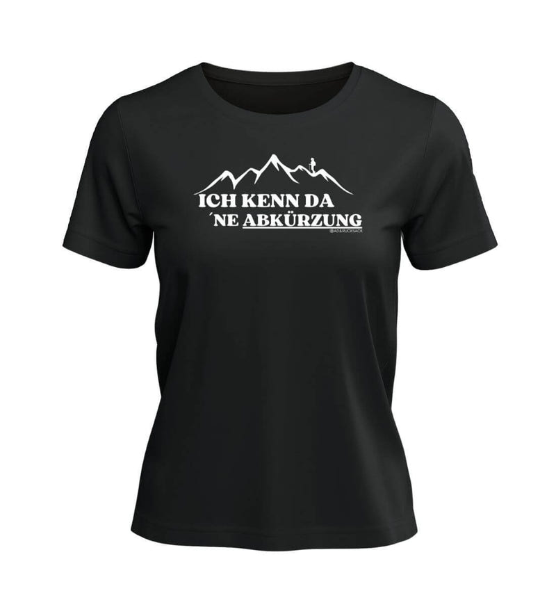 Kenn Da Ne Abkürzung T-Shirt Damen in Schwarz – Produktbild (100% Bio-Baumwolle) von Rad&Rucksack