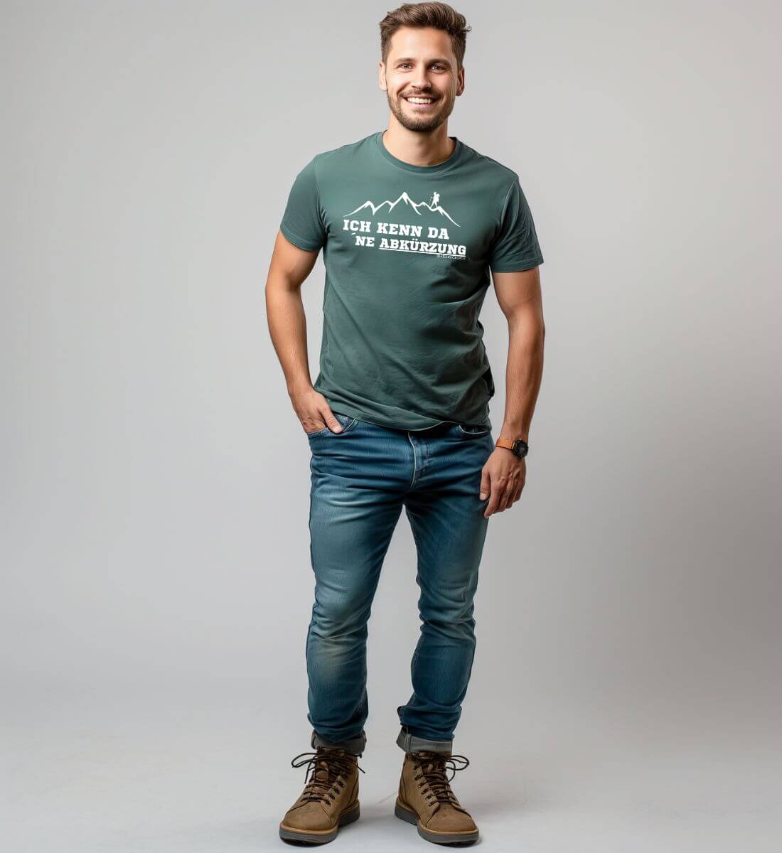 Kenn da ne Abkürzung | Herren Premium Organic T-Shirt von Rad&Rucksack - Detailansicht