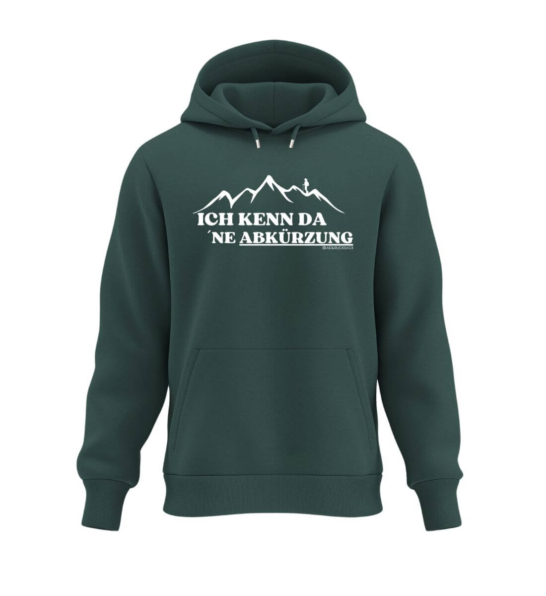 Kenn da ne Abkürzung | Unisex Organic Hoodie in Glazed Green von Rad&Rucksack
