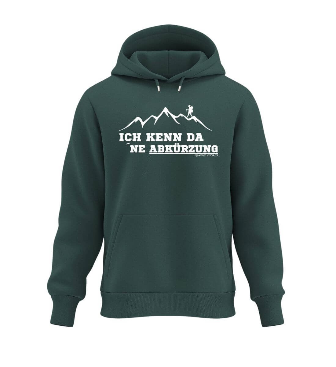 Kenn da ne Abkürzung | Unisex Organic Hoodie in Glazed Green von Rad&Rucksack