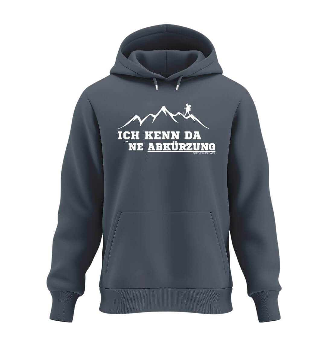 Kenn da ne Abkürzung | Unisex Organic Hoodie in India Ink Grey von Rad&Rucksack