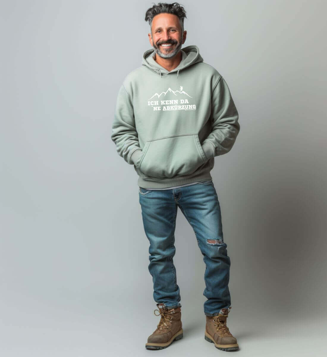 Kenn da ne Abkürzung | Unisex Organic Hoodie von Rad&Rucksack - weitere Modelansicht 2