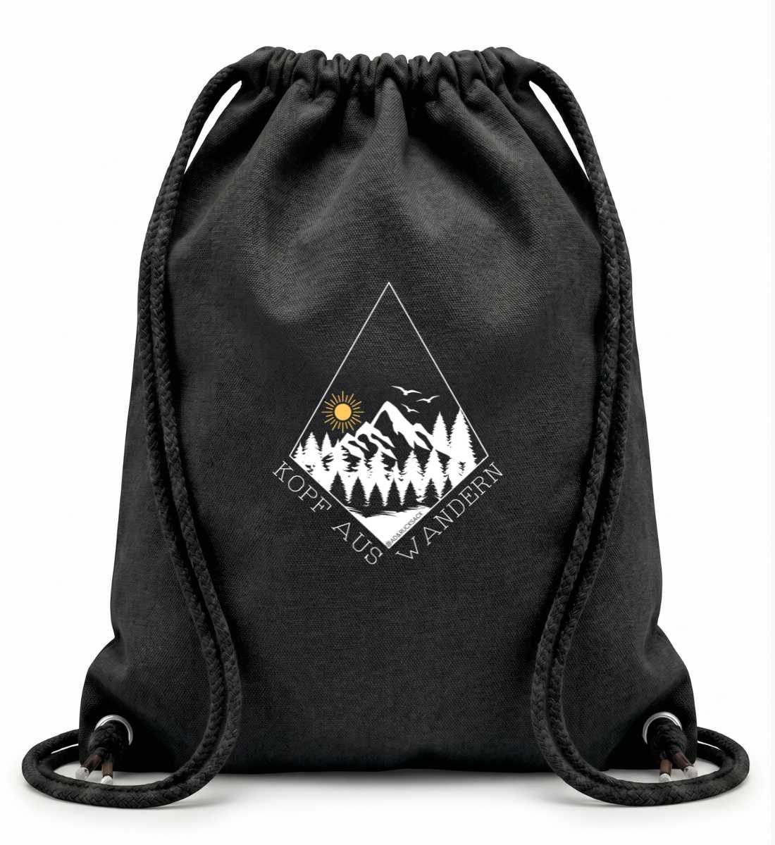 Kopf aus | Baumwoll Gymsac in Black von Rad&Rucksack