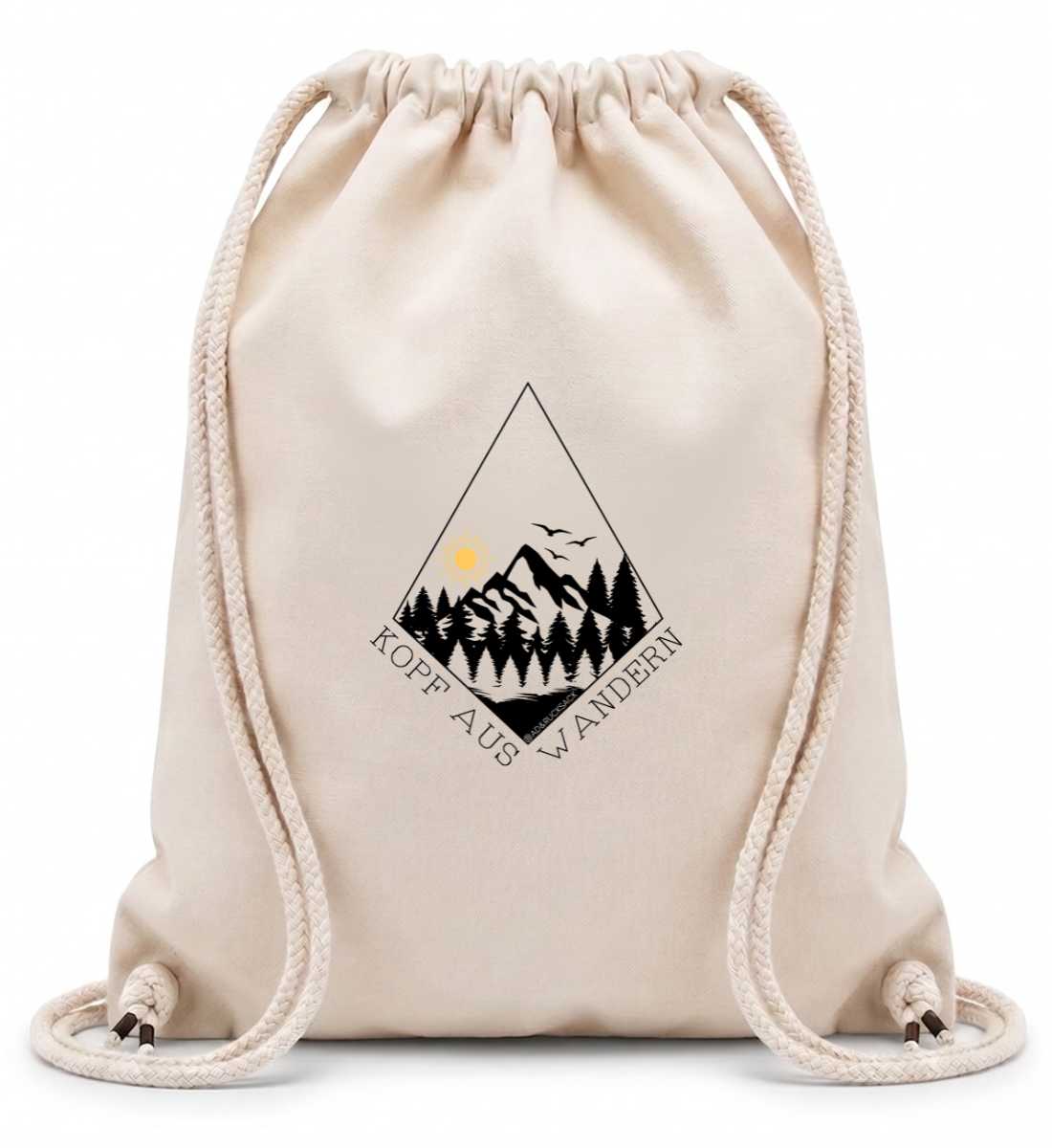 Kopf aus | Baumwoll Gymsac in Natural von Rad&Rucksack