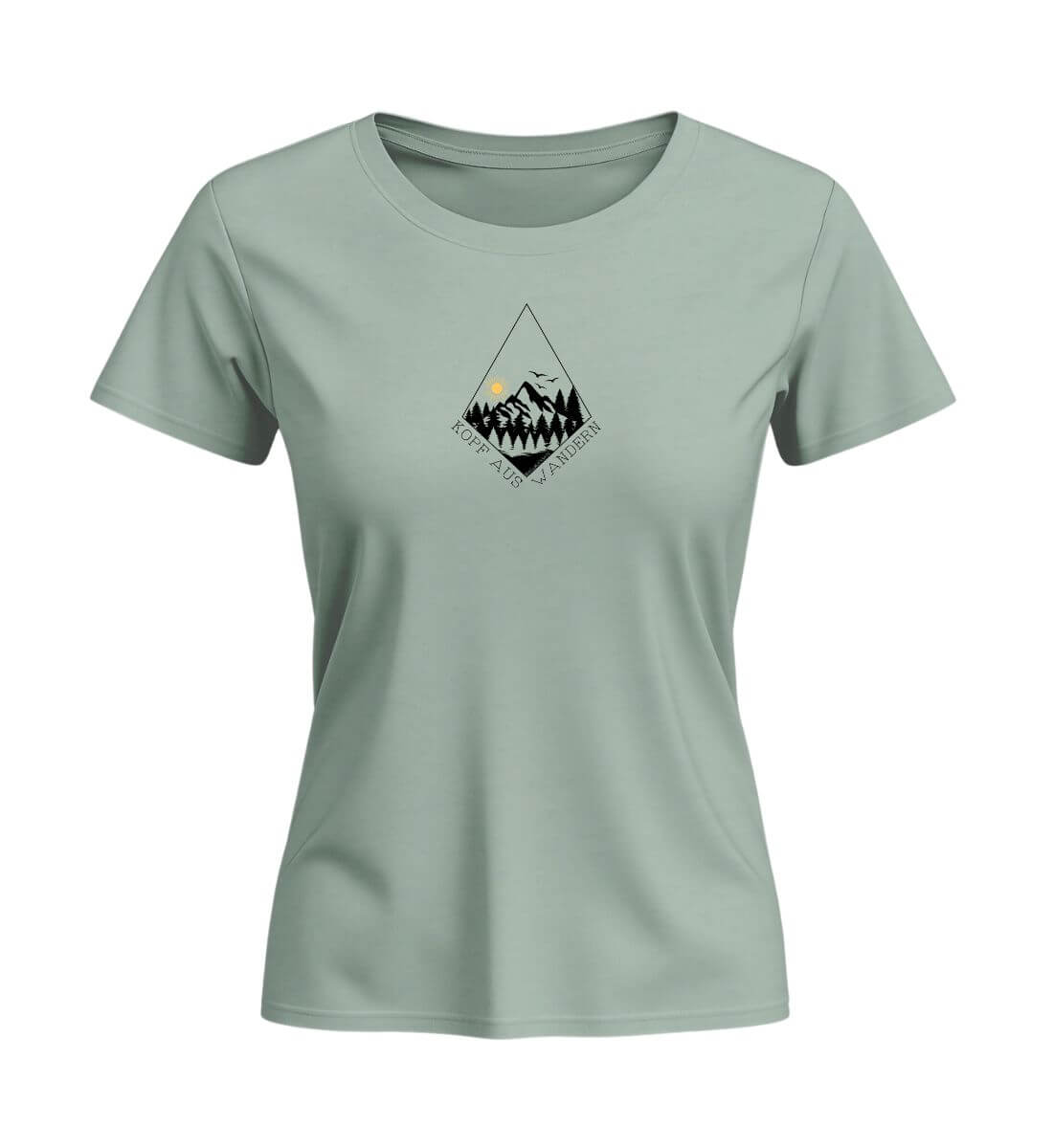 Kopf aus | Damen Premium Organic T-Shirt (Fitted) in Aloe von Rad&Rucksack