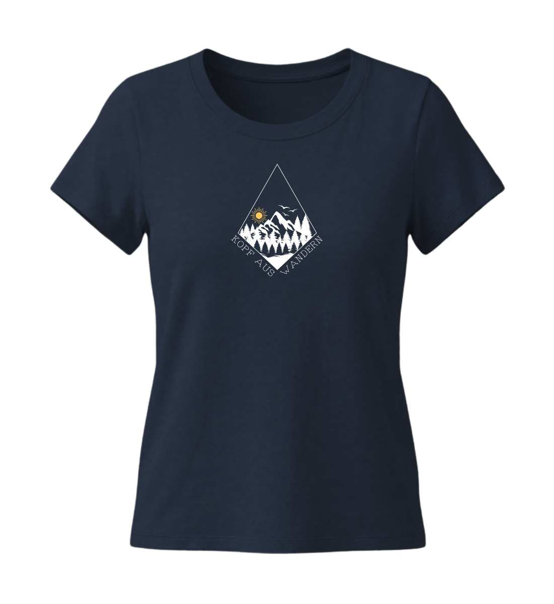 Kopf aus | Damen Premium Organic T-Shirt (Fitted) in French Navy von Rad&Rucksack