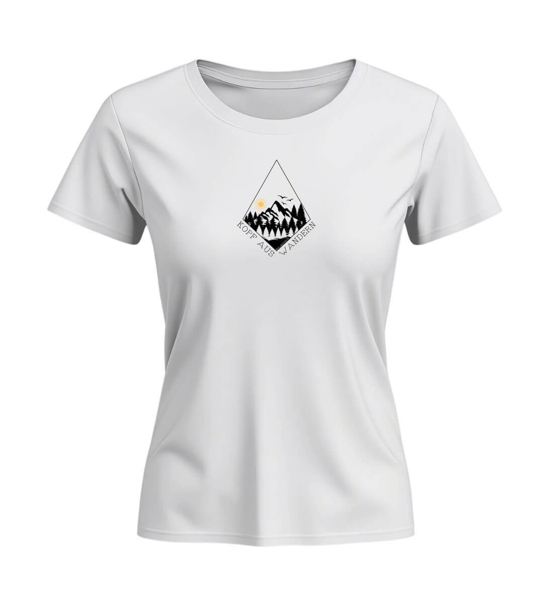 Kopf aus | Damen Premium Organic T-Shirt (Fitted) in White von Rad&Rucksack