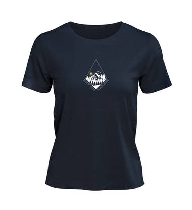 Kopf aus T-Shirt Damen Dunkelblau (French Navy) – Produktbild (100% Bio-Baumwolle) von Rad&Rucksack