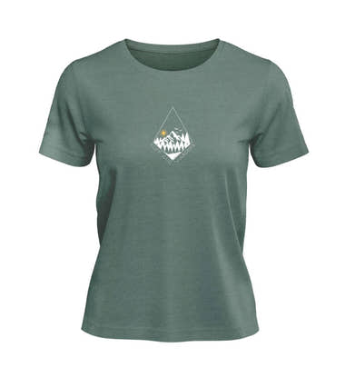 Kopf aus T-Shirt Damen Meeresgrün (Green Bay) – Produktbild (100% Bio-Baumwolle) von Rad&Rucksack