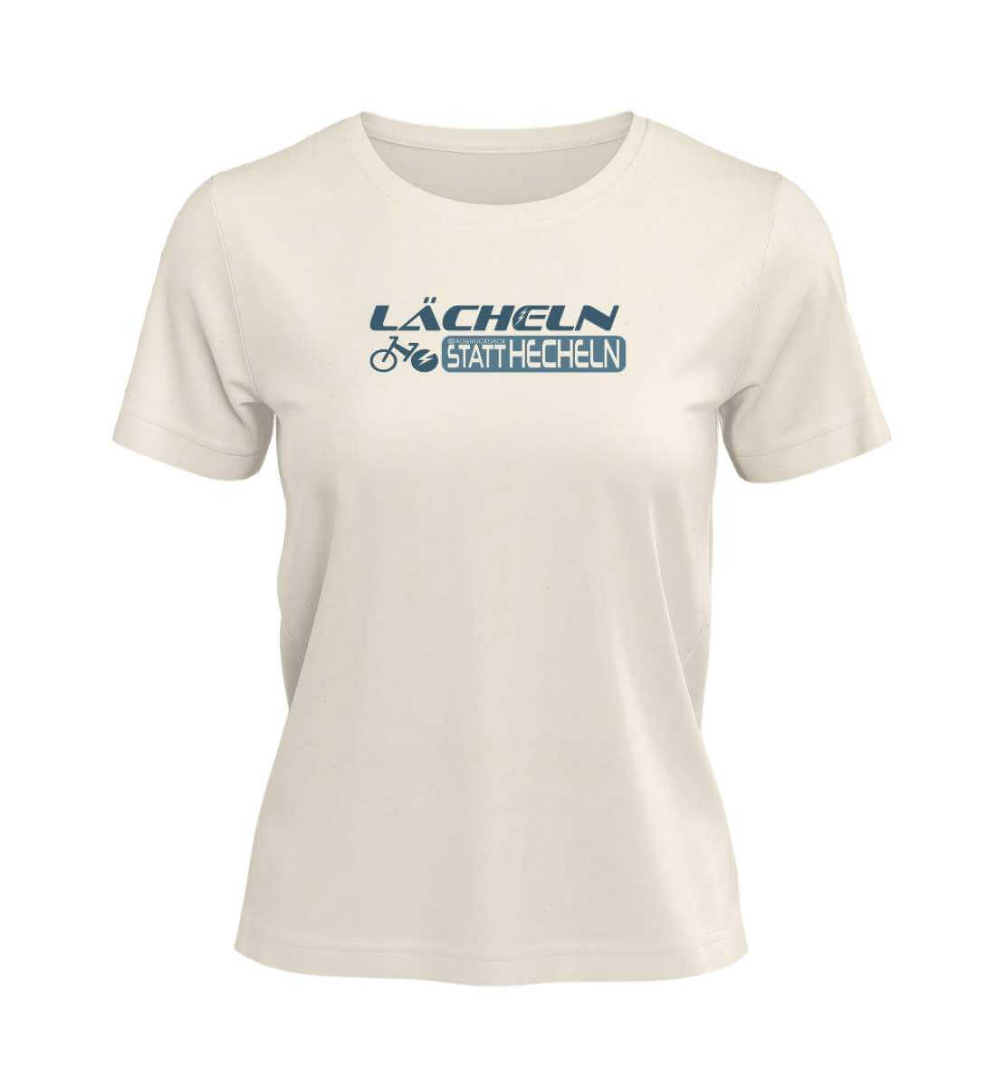 Lächeln statt hecheln | Damen Premium Organic T-Shirt in Natural Raw von Rad&Rucksack