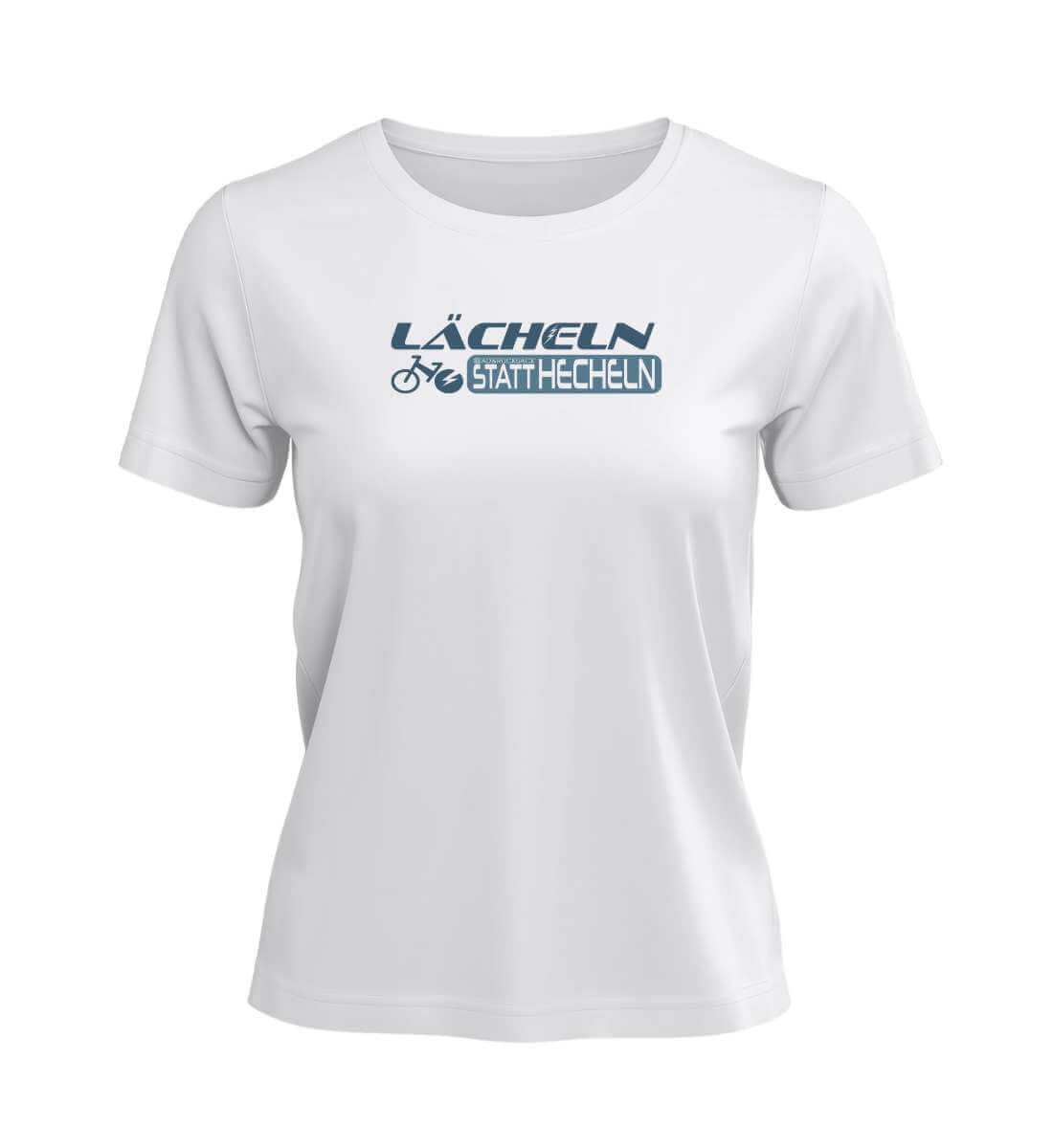 Lächeln statt hecheln | Damen Premium Organic T-Shirt in White von Rad&Rucksack