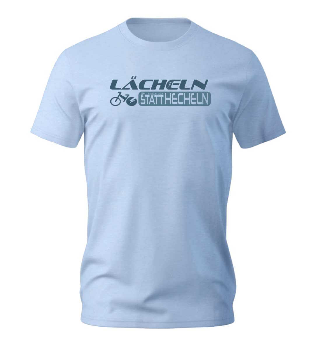 Lächeln statt hecheln | Herren Premium Organic T-Shirt in Blue Soul von Rad&Rucksack
