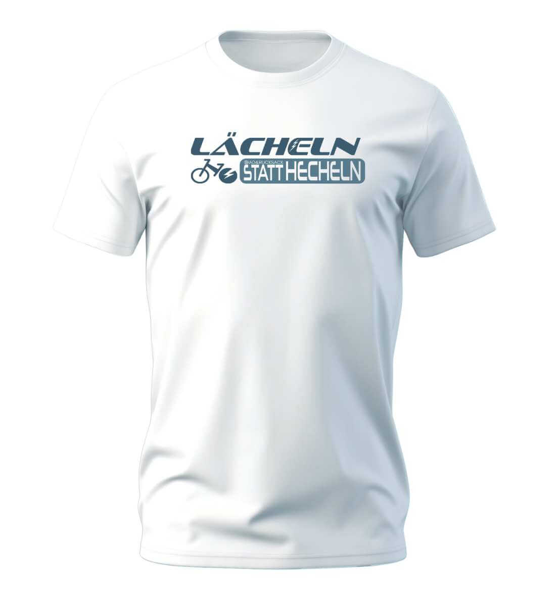 Lächeln statt hecheln | Herren Premium Organic T-Shirt in White von Rad&Rucksack