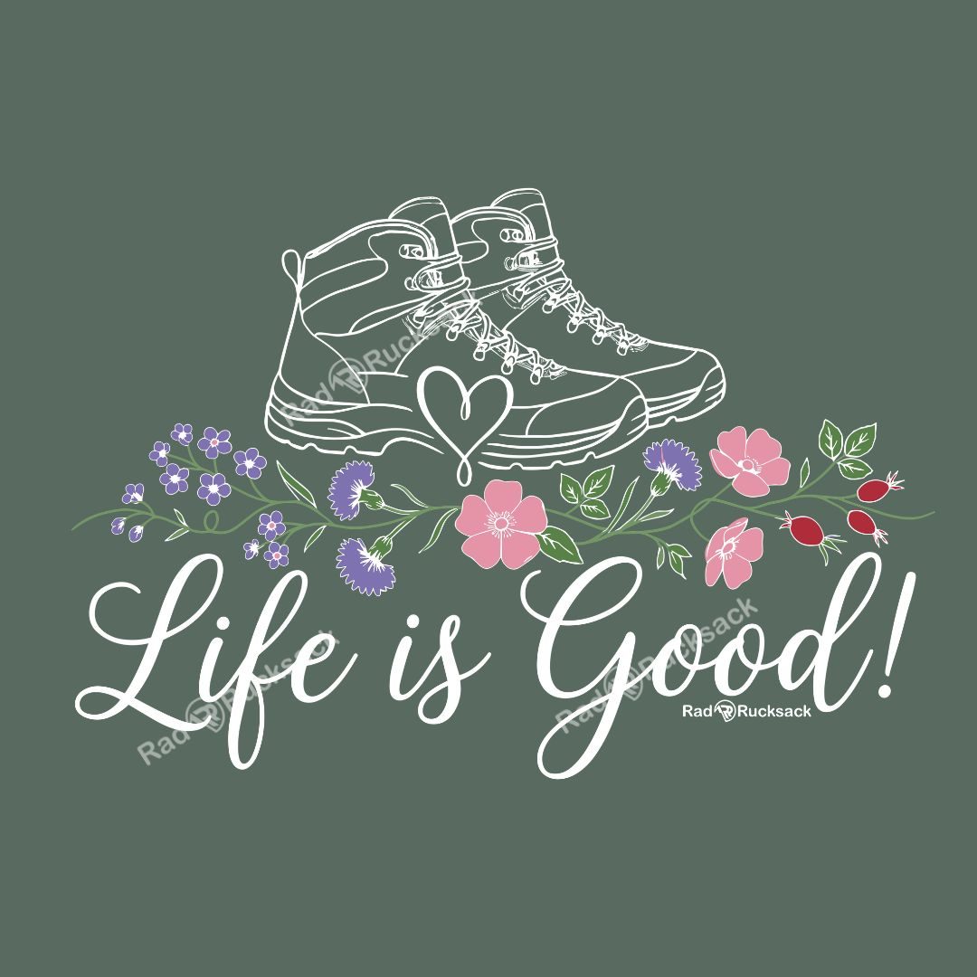 Life is Good | Damen Premium Organic T-Shirt (Fitted) von Rad&Rucksack - weitere Modelansicht 2