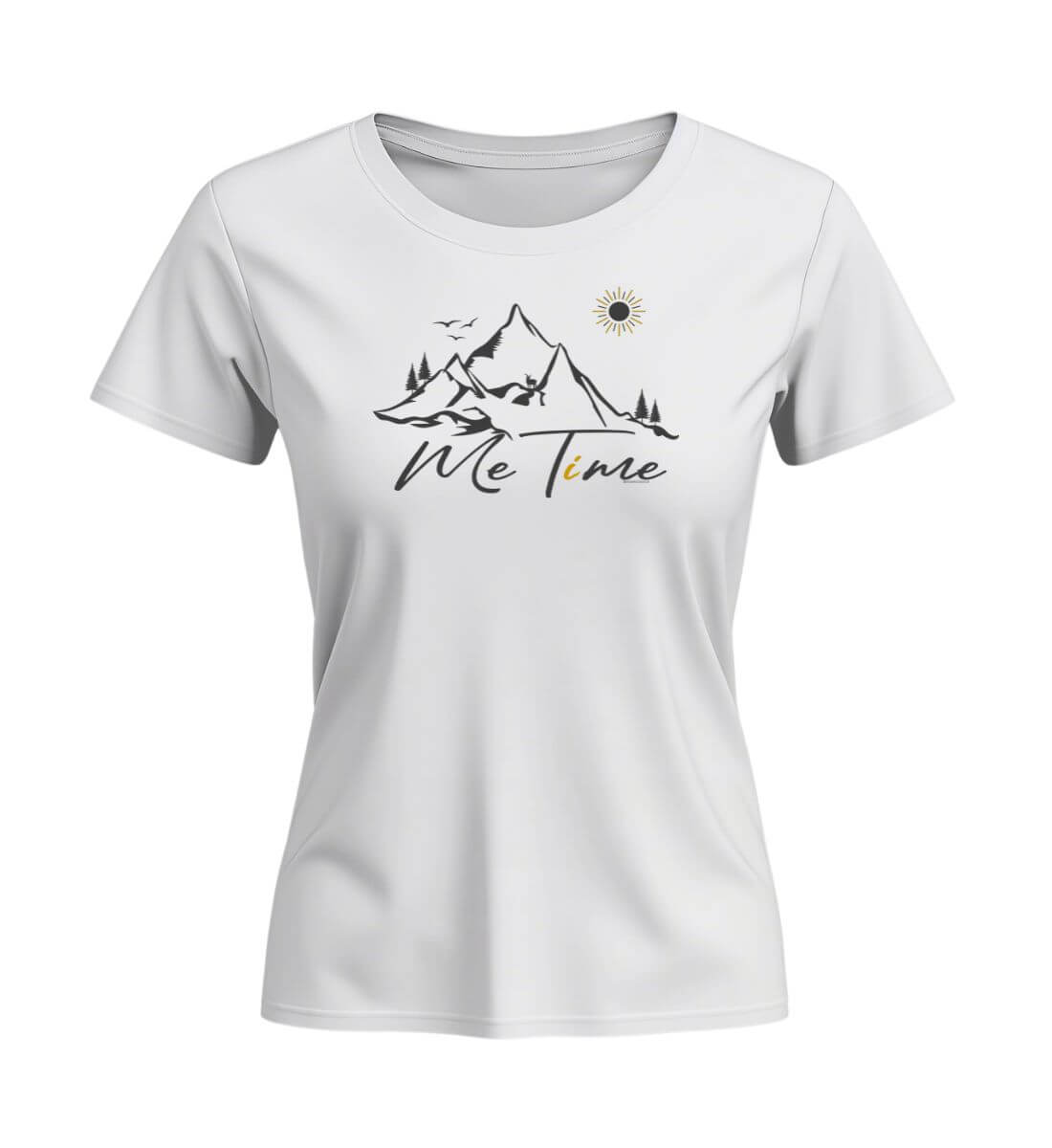 Me Time | Damen Premium Organic T-Shirt (Fitted) in White von Rad&Rucksack