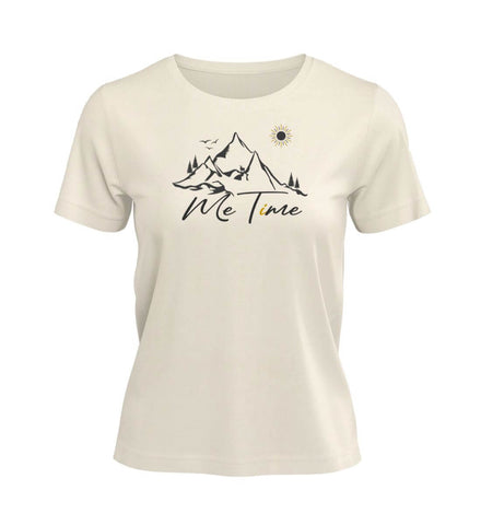 Me Time T-Shirt Damen Naturweiß (Natural Raw) – Produktbild (100% Bio-Baumwolle) von Rad&Rucksack