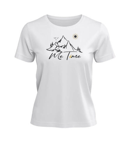 Me Time T-Shirt Damen Weiß (White) – Produktbild (100% Bio-Baumwolle) von Rad&Rucksack