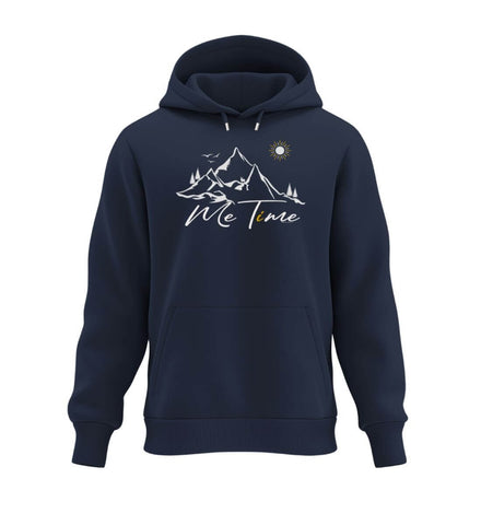 Warmer Hüttentour Hoodie Me Time in Dunkelblau (French Navy) – Produktbild (350 g/m² Bio-Baumwolle) von Rad&Rucksack