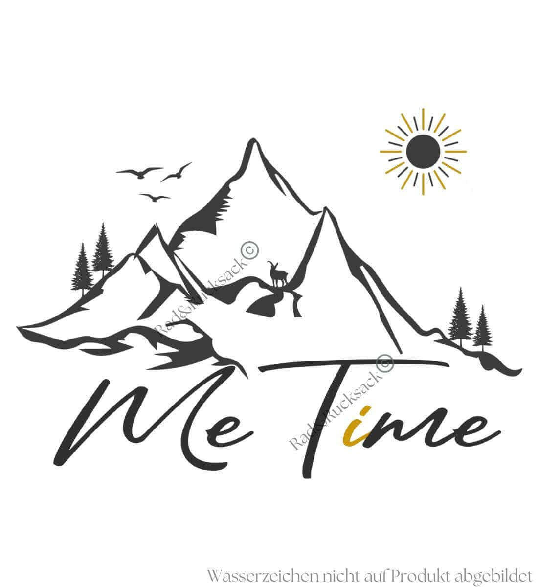 Me Time Kapuzenpullover – Modelbild (350 g/m² Bio-Baumwolle) von Rad&Rucksack