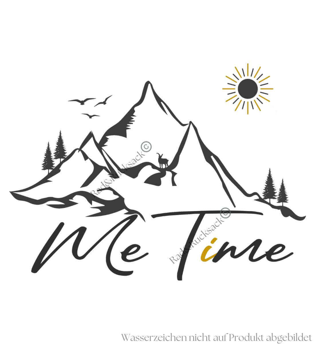 Me Time | Unisex Organic Hoodie von Rad&Rucksack - weitere Modelansicht 2