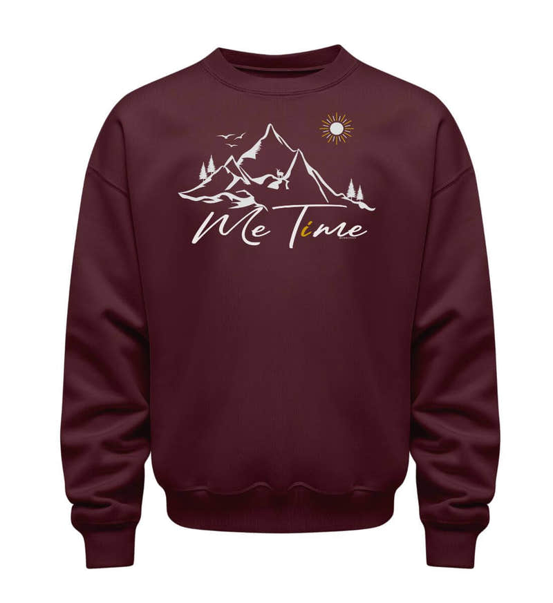 Me Time Pullover in Weinrot (Burgundy) – Produktbild (350 g/m² Bio-Baumwolle) von Rad&Rucksack