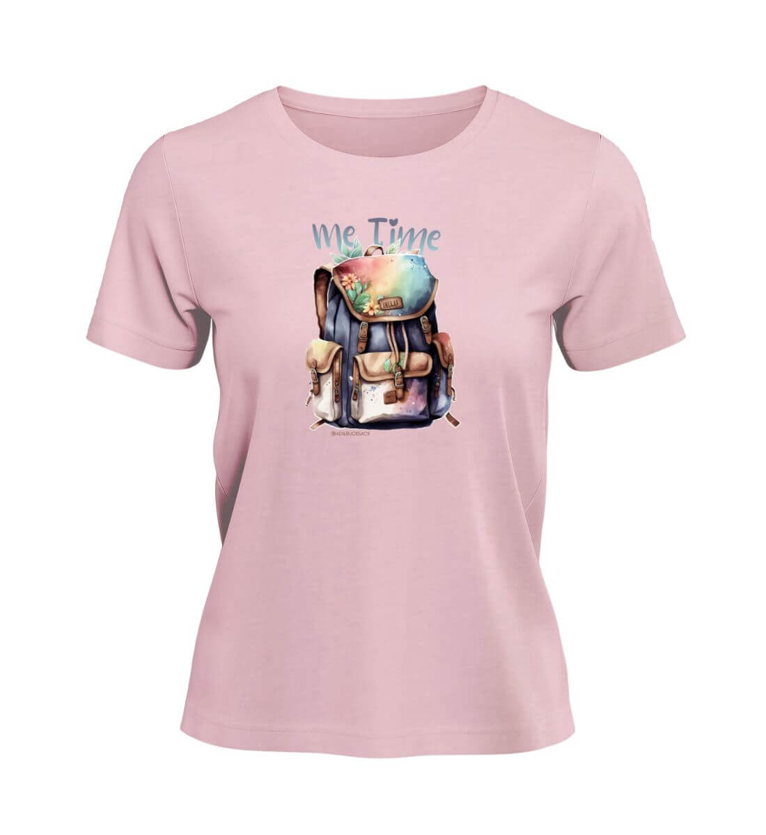 Me Time Wandern | Damen Premium Organic T-Shirt in Cotton Pink von Rad&Rucksack