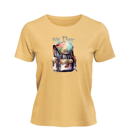 Me Time Wandern T-Shirt Damen Apricot-Orange (Nispero) – Produktbild (100% Bio-Baumwolle) von Rad&Rucksack