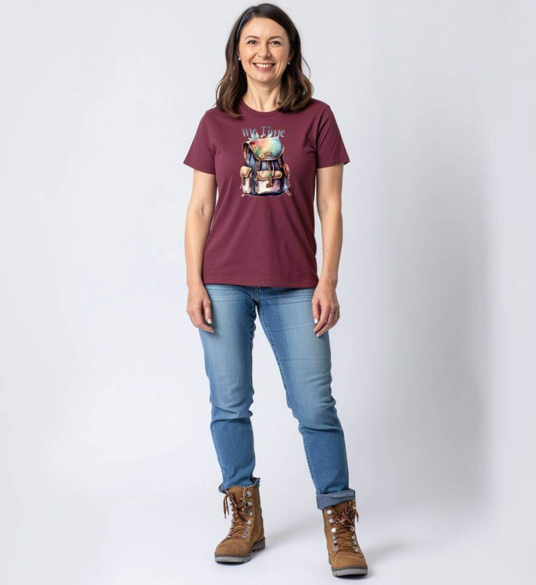 Me Time Wandern | Damen Premium Organic T-Shirt von Rad&Rucksack - weitere Modelansicht 2