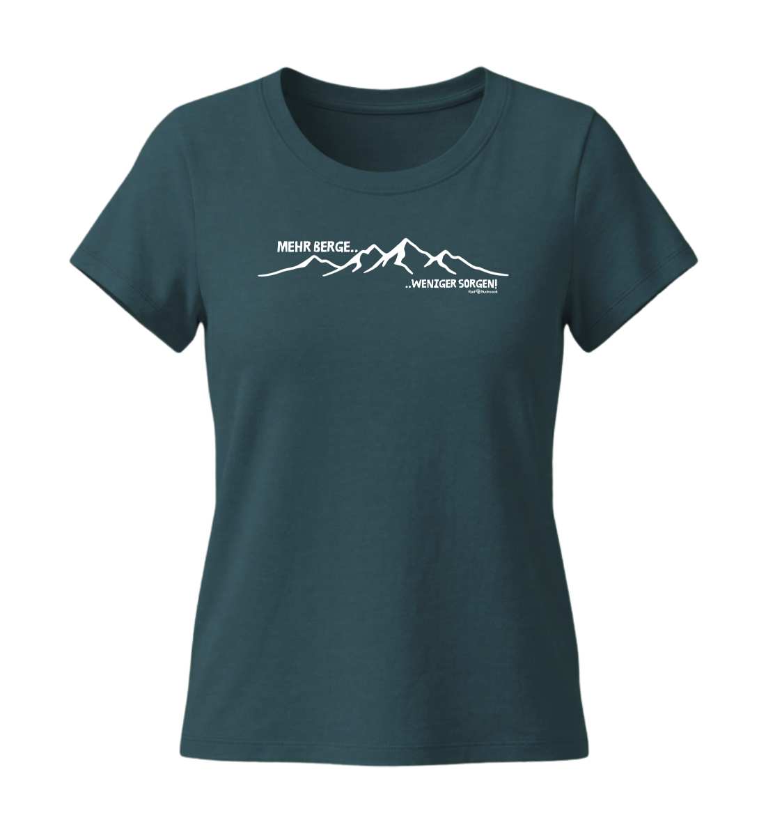 Mehr Berge | Damen Premium Organic T-Shirt (Fitted) in Stargazer von Rad&Rucksack