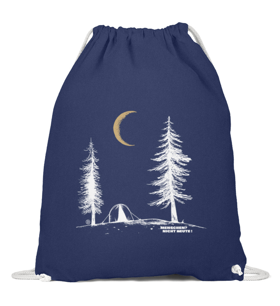 Menschen? Nicht heute! | Baumwoll Gymsac in French Navy von Rad&Rucksack