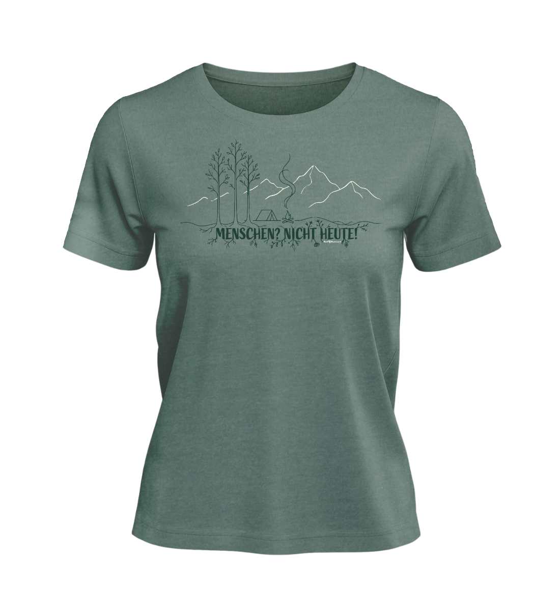 Menschen? Nicht heute! | Damen Premium Organic T-Shirt in Green Bay von Rad&Rucksack
