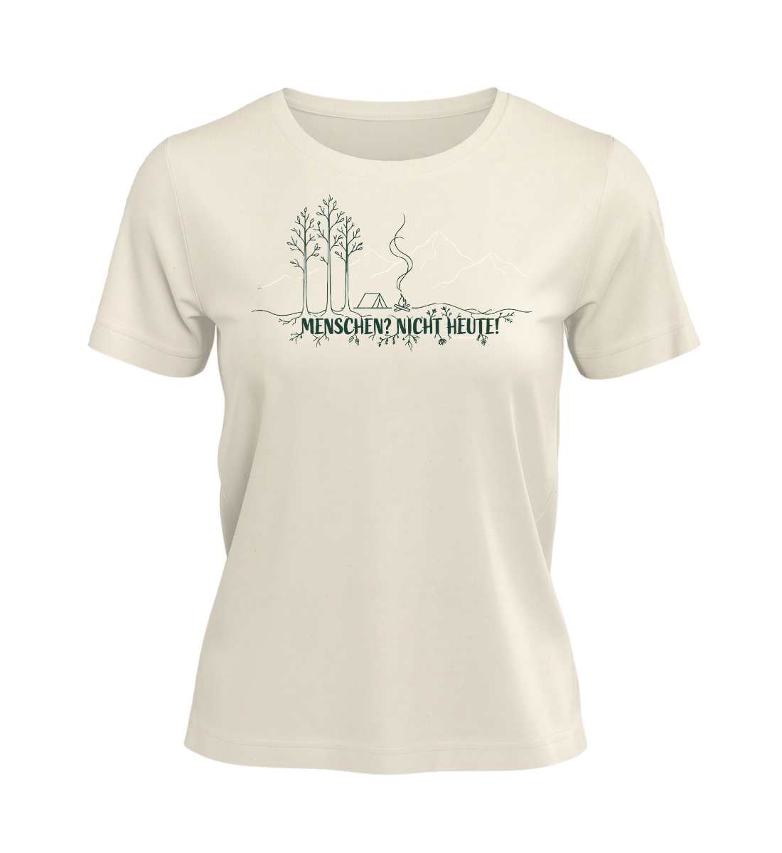 Menschen? Nicht heute! | Damen Premium Organic T-Shirt in Natural Raw von Rad&Rucksack