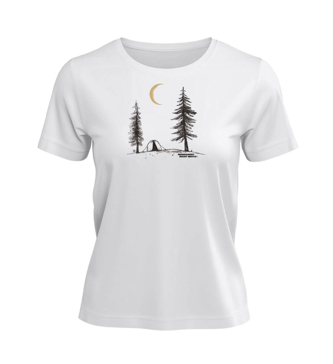 Menschen? Nicht heute! | Damen Premium Organic T-Shirt in White von Rad&Rucksack