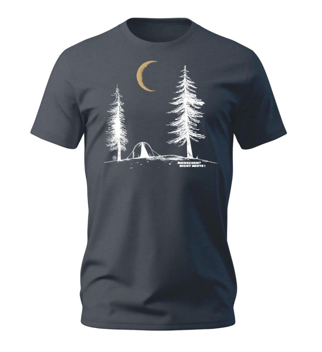 Menschen? Nicht heute! | Herren Premium Organic T-Shirt in India Ink Grey von Rad&Rucksack