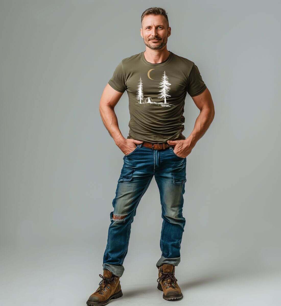 Menschen? Nicht heute! | Herren Premium Organic T-Shirt von Rad&Rucksack - Detailansicht