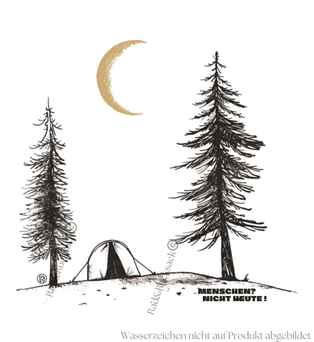 Menschen? Nicht heute! | Unisex Organic Hoodie von Rad&Rucksack - weitere Modelansicht 2