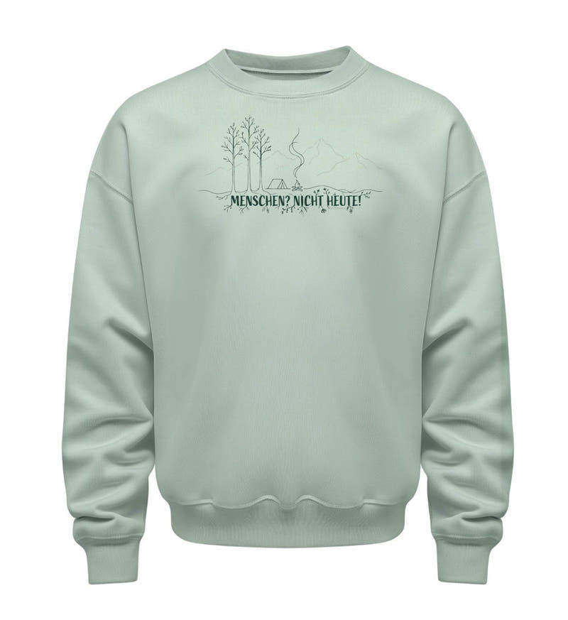Menschen Nicht Heute | Unisex Organic Pullover in Aloe von Rad&Rucksack