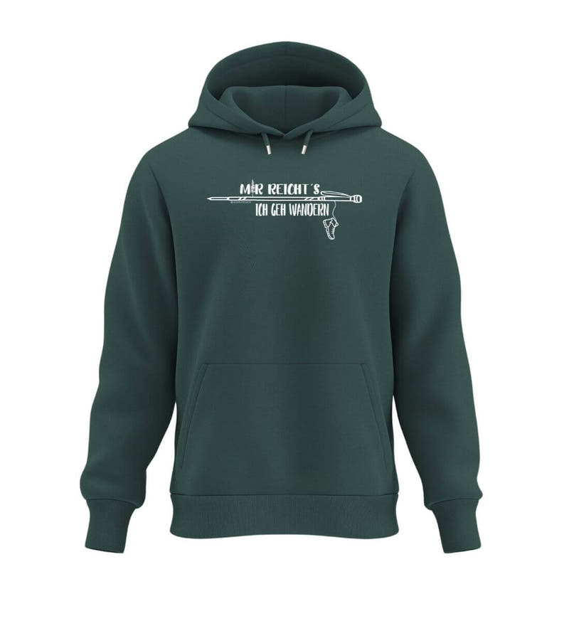 Mir reichts - ich geh wandern | Unisex Organic Hoodie in Glazed Green von Rad&Rucksack