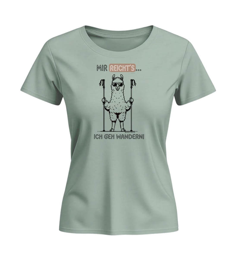 Mir reichts ich geh wandern | Damen Premium Organic T-Shirt (Fitted) in Aloe von Rad&Rucksack