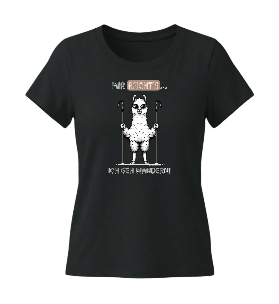 Mir reichts ich geh wandern | Damen Premium Organic T-Shirt (Fitted) in Black von Rad&Rucksack